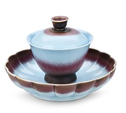 Tianmu glaze gaiwan kiln variable ceramic sancai cover bowl Jianzhan tea tureen