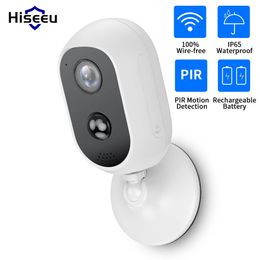 Hiseeu C30 1080P WIFI Battery Camera IP Outdoor Rechargeable Solar Panel Wireless IP Camera PIR Waterproof Motion Detect App View Home Secur