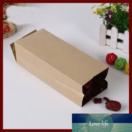 9*28+7 50pcs brown self Opening kraft paper bags stand up for gifts sweets and candy food tea jewelry retail package paper