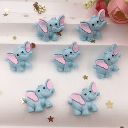 Hand Painted Resin Kawaii Colorful Elephant Flatback Cabochon Stone 7PCS Scrapbook DIY Decor Home Figurine Crafts OG155 C0220