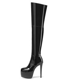 Boots Spring Autumn Sexy Super High-heeled Thigh Female High-tube Fashion Thick-soled Elegant Pole Dancing Over-the-knee