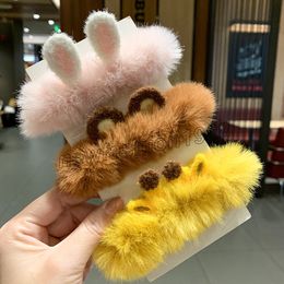 Fake Fur Hair rope Cute Cat Ear Scrunchies Women Girls Elastic Hair Rubber Bands Gum Ponytail Holder Hair Accessories