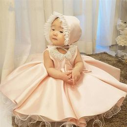 Sombrero 10 Vestido de Fiesta bebé Recién Nacido Niñas Bautizo/Cumpleaños/Baile de graduación Princesa Rosa 