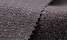 WT66826-204 Pure wool high count worsted fabric [Dark Navy Mini Stripe Twill W100](901)