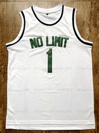 Real Pictures Master P #1 No Limit Retro Men's White Basketball Jersey Ed S-2xl