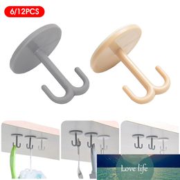 6pcs/12pcs under cabinet hook self-adhesive double hook ceiling kitchen bathroom cabinet drawer hanger Factory price expert design Quality Latest Style Original