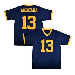 Custom Joe Montana 13# All American High School Football Jersey Embroidery Ed Blue Any Name Number Size S-4xl Jerseys Top Quality