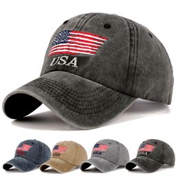 American Flag Baseball Cap Cotton Spinning Embroidered USA Peaked Cap Men And Women Outdoor Casual Hat