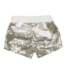 Baby Girls Sequins Shorts Pants Casual Pants Fashion Infant Glitter Bling Dance Boutique Bow Princess Shorts Kids