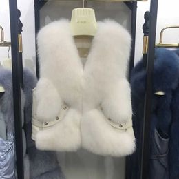 Winter Female Faux Fur Vest Coat All-match Waistcoat Sleeveless Body Warmer Jacket Outwear 210531