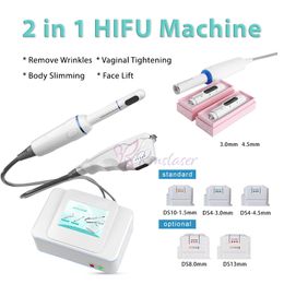 2 In 1 HIFU Body Slimming Vaginal Tightening and Face Lifting Ultrasonic Focus facial skin rejuvenation Machine