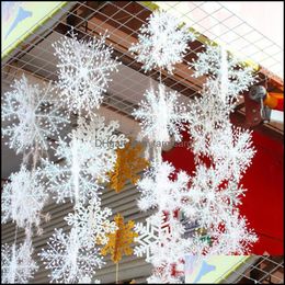 Christmas Decorations Festive & Party Supplies Home Garden 6/11/15/18/23/30Cm Snowflake Decoration Tree Ornament Pendant Plastic Snow Flake