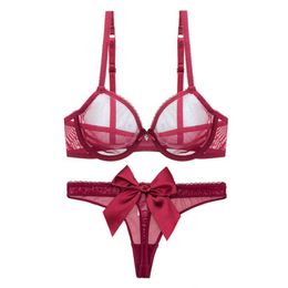 NXY sexy set Sexy Lace Sheer See Through Bralette Womens Underwear Bras Set Romantic Brassiere Breathable Lingerie Panty 1127