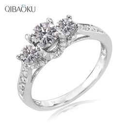 3 Stone Engagement Ring 925 Sterling Silver Rings for Women Anniversary Ring Wedding Rings Silver 925 Jewellery 220209