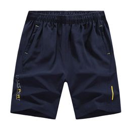 MANTLCONX Oversize 8XL-10XL Summer Leisure Shorts Quick Drying Jogger Zipper Pockets Short Pants Male Elastic Boardshorts 210714