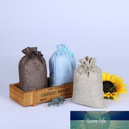 10Pcs Packaging Wedding Bags with Candy Bag Fashion Drawstring Burlap bag Jute Gift Bags with Jewellery