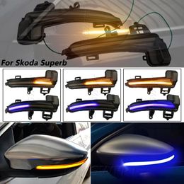 2 Pieces Dynamic Side Wing LED Turn Signal Blinker For Skoda Superb B8 MK3 III 3V A7 2016 2017 2018 2019 Mirror Flasher Light