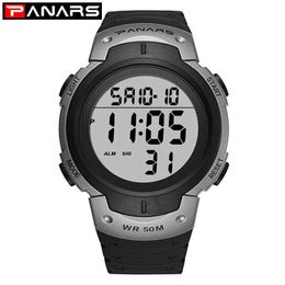 Reloj Hombre Luxury Watches Men Waterproof LED Digital Sport Watch For Men Large Dial Simple Alarm Military Wristwatch Man Clock G1022