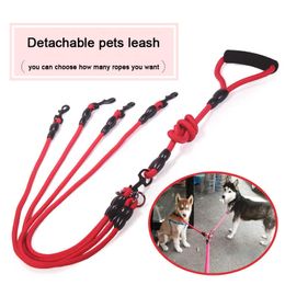 Pet Dog Leash Walk Two and More Dogs Nylon Double Dual Two Pets Dogs Leash 2 Way Coupler Walk Dogs Collars Harness Leads Pets 210712