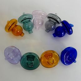 Colored Carb Caps UFO Quartz Banger Bubble Carb Cap Hat Style OD 34mm Cap for Quartz Thermal Banger Nails P Dabber Glass Bongs Dab Oil Rigs