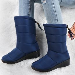 Waterproof boots tassel pu ultra-light cotton shoes big yards Lady velvet warm
