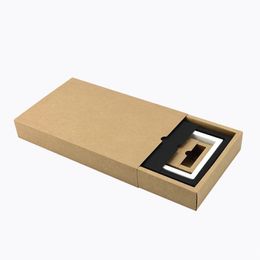 Kraft Paper Packing Box Black Delicate Drawer Display Gift Boxes Wedding Cookie Cake Packaging Wedding Favor