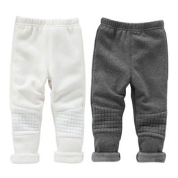 winter children sport pants baby boys girls pants warm clothes pants kids plus velvet thickening trousers kids leggings 210303