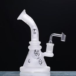 7 Inch Small Glass frosted high-end is cheap Hookah Water Pipe Bong Glass Bongs Glass smoking Pipes Tobacciana Water Bongs Hookahs With bowl