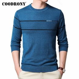 COODRONY Brand Sweater Men Spring Autumn Casual O-Neck Pullover Men Clothes Fashion Soft Knitwear Pull Homme Cotton Shirt C1031 201022