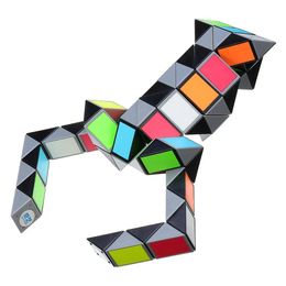 3D Colourful Magic Cube 72 Segments Speed Twist Snake Magic Cube Puzzle Sticker Educational Toys