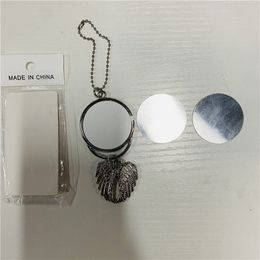 Angel Wing Shape Sublimation Blanks Car Chain Ornament Christmas Hot Transfer Printing Xmas Decoration Pendants for Tree Xmas Party Silver Gold Double Sided Decor