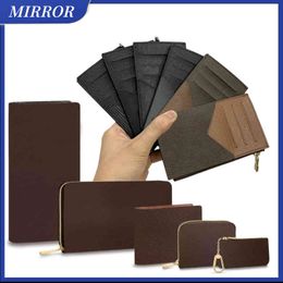 MIRROR Luxurys Designers Wallets Coin Purse Men Cardholder Women Purses Shoulder Bags Crossbody Card Holder Bag Key Pouch EU Epidemic Wallet Ready Stock