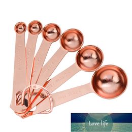 6Pcs Stainless Steel Measuring Spoon Set with Scale Gold Tail Snap Accurate Scale Kitchen Baking Tool for Liquid Spice Powder