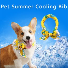 Summer Pet Cooling Bib Cool Ice Towel Dogs Cat Heatstroke Prevention Cooling Mat To Quickly Cool Down Pet Summer Supplies