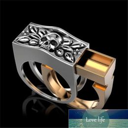 LETAPI New Gold Silver Color Colo Punk Vintage Skull Male Ring Cool Removable Ring for Man Dropshipping Factory price expert design Quality Latest Style Original