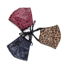 Adult Fashion Creative Leopard Print Personalised Cotton Mask Philtre PM2.5 Dust-proof Cloth Washing Mask