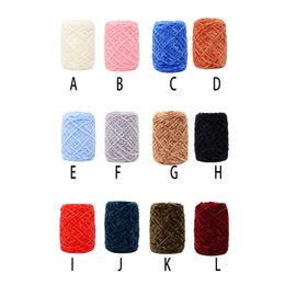 1PC 100g Gold Velvet Yarn Roving Scarf Knit Wool Yarn Thickness Warm Hat Household Crochet Para Tejer Crochet Kniting Wool Yarn Y211129