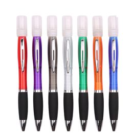 Mini Portable Sprayer Disinfection Pen Metal Clip Empty Tube Refillable Perfume Alcohol Hand Sanitizer Spray Gel Pens For Gift 6 Colours