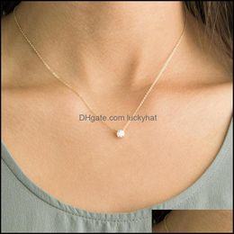 Chokers Necklaces & Pendants Jewelryshiny Zircon Invisible Transparent Thin Line Simple Choker Necklace Women Jewelry Collana Kolye Bijoux C