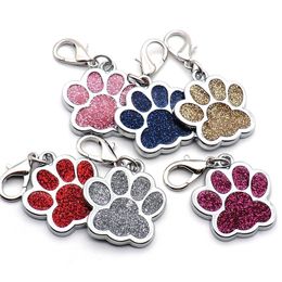 Wholesale 20Pcs Personalised Dog Tags Lot Engraved Puppy Pet ID Tag Name Collar Blank ID Tag Pendant Pet Accessories Paw Tags Y200922
