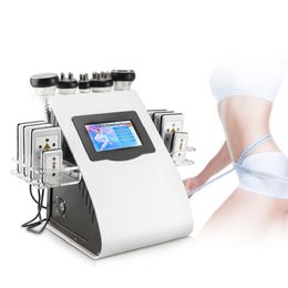 Stock in USA New Promotion 6 In 1 Ultrasonic Cavitation Vacuum Radio Frequency Lipo Laser Slimming Machine for Spa UPS Fedex