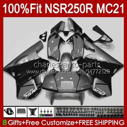 Injection For HONDA NSR250R MC21 grey glossy PGM3 NSR250 103HC.201 NSR 250 R NSR 250R 90 91 1992 1993 NSR250RR 1990 1991 92 93 OEM Fairing