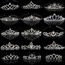 Children Tiaras and Crowns Headband Kids Girls Bridal Crystal Crown Wedding Party Accessiories Hair Jewellery Ornaments Headpiece