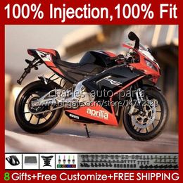 Body Injection For Aprilia RS-125 RSV RS 125 RR 125RR 2006 2007 2008 2009 2010 2011 34No.89 RSV-125 RSV125 R 06-11 RSV125RR RS4 RS125 Red black hot 06 07 08 09 10 11 Fairing