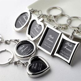 1pcs Valentines Day Gift Frame Keychain Pendant Love Keychain Present Wedding Gifts for Guests Bridesmaid Gift Party Favors-S