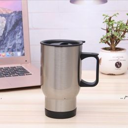 newBlank Sublimation Car Travel Mug Cup 450ml by 3D Sublimation Machine Printing Heat Press DIY Gifts Sea Shipping EWC6836