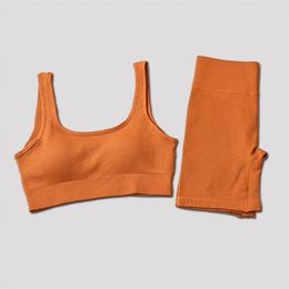 Summer Sportswear Women Seamless Yoga Set Sports Bra Athletic Shorts Fitness Suit Running Workout Short Gym Clothing 210802