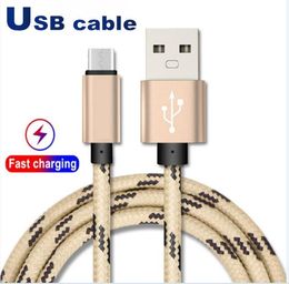 High Speed USB Cables Type C cable Adapter Data Sync fast Charging Phone Thickness Strong Braided micro cable for smartphone