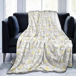 Blankets Linear Split Leaves On The Branch, Adult 3D Plush Blanket Sherpa Wool Soft Bedspread Bed Sofa,