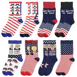 2024 Trump Socks President MAGA Trump Letter Stockings Striped Stars US Flag Sports Socks MAGA Sock Party Favor DHR53